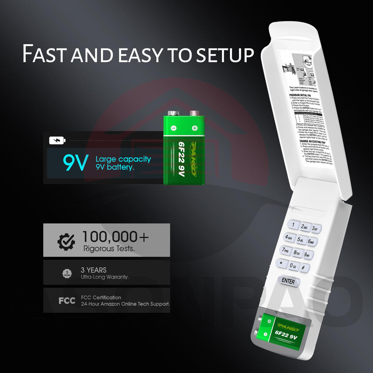 ASONPAO G940EV-P2 installation kit demonstrates quick wireless setup without wiring.