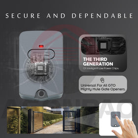 ASONPAO gate remote battery compartment reveals 12V battery