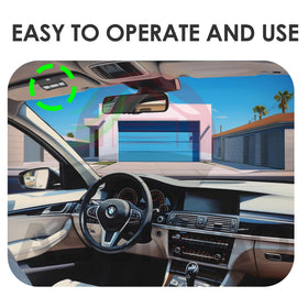 ASONPAO remote with visor clip attached for car use