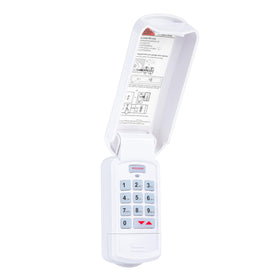 ASONPAO GK-BX keypad front view highlights compact wireless design for Genie openers.
