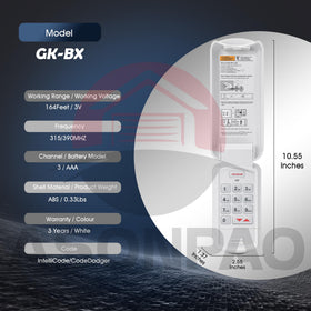 ASONPAO GK-BX rolling code secures entry