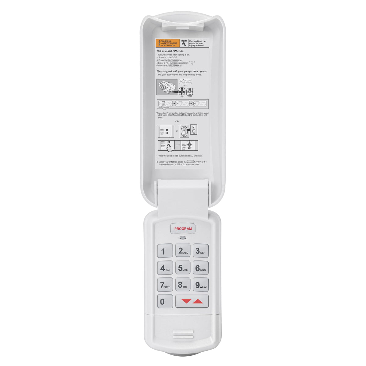 ASONPAO GK-BX wireless keypad front view, sleek design, easy setup
