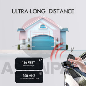 ASONPAO compact keychain remote for portable, one-touch gate access.
