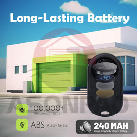 Long-lasting battery life of 240mAh lithium cell for the LiftMaster 374UT