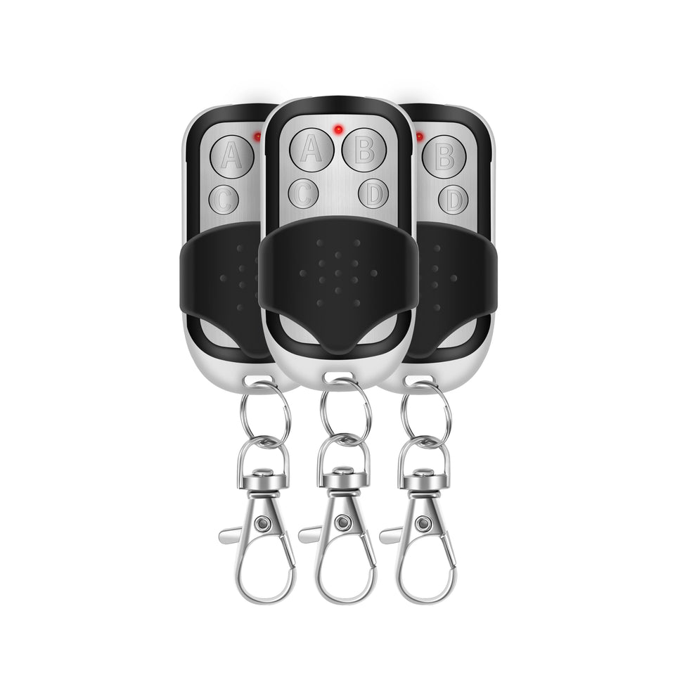 ASONPAO LiftMaster remote front view showing universal compatibility and design.