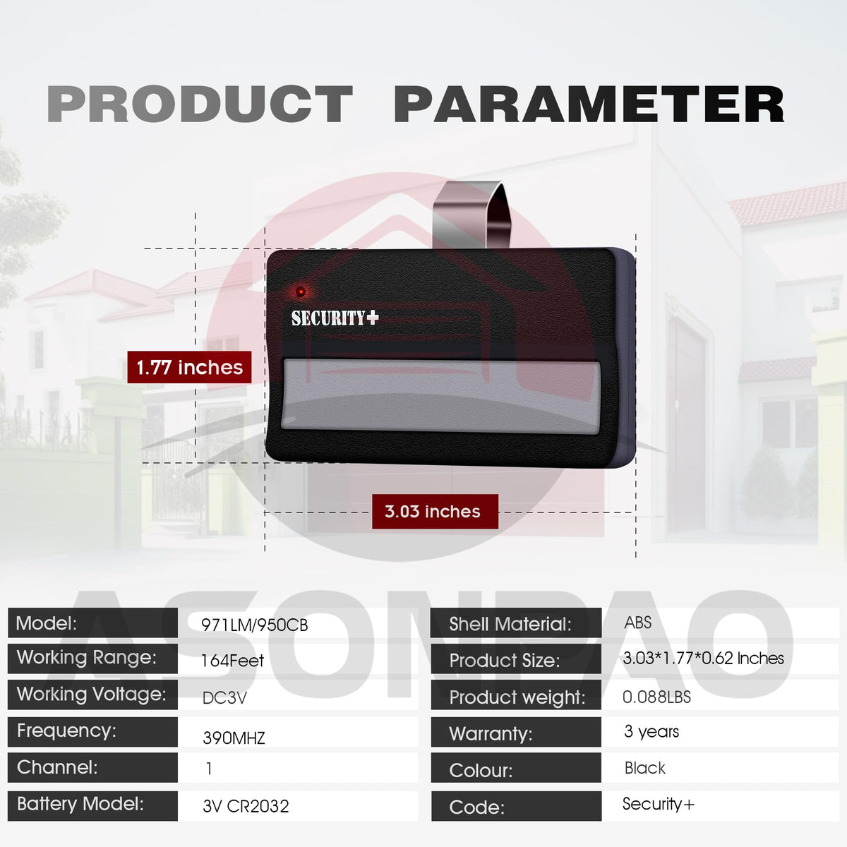 ASONPAO LiftMaster remote in-car use for everyday access