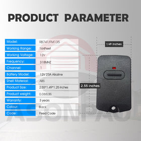 Unboxing view of ASONPAO remote showing 12V battery.