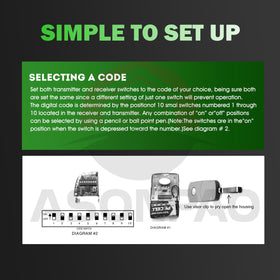 ASONPAO remote easy-to-use design speeds up gate access.
