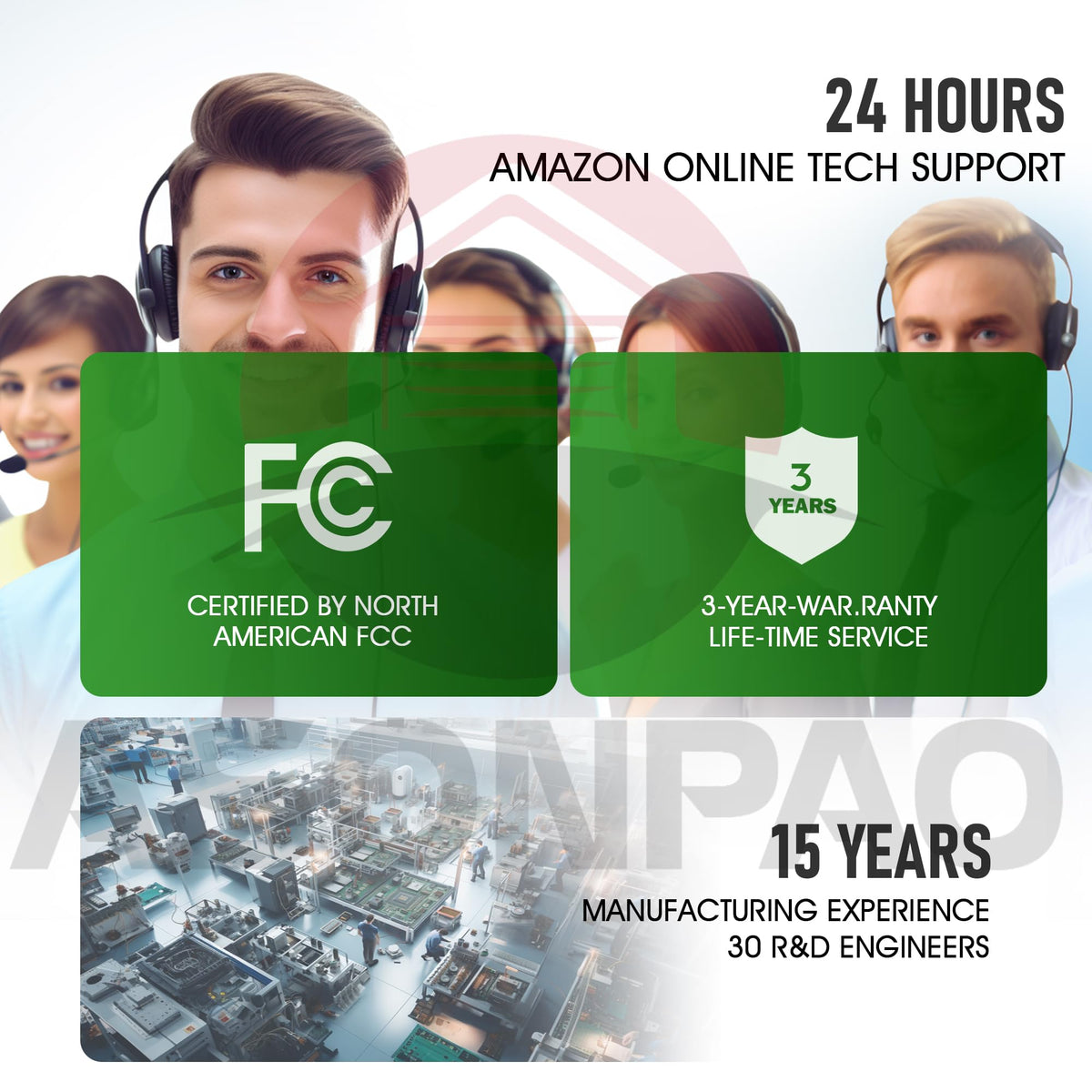 ASONPAO remote is FCC-certified for safe operation.