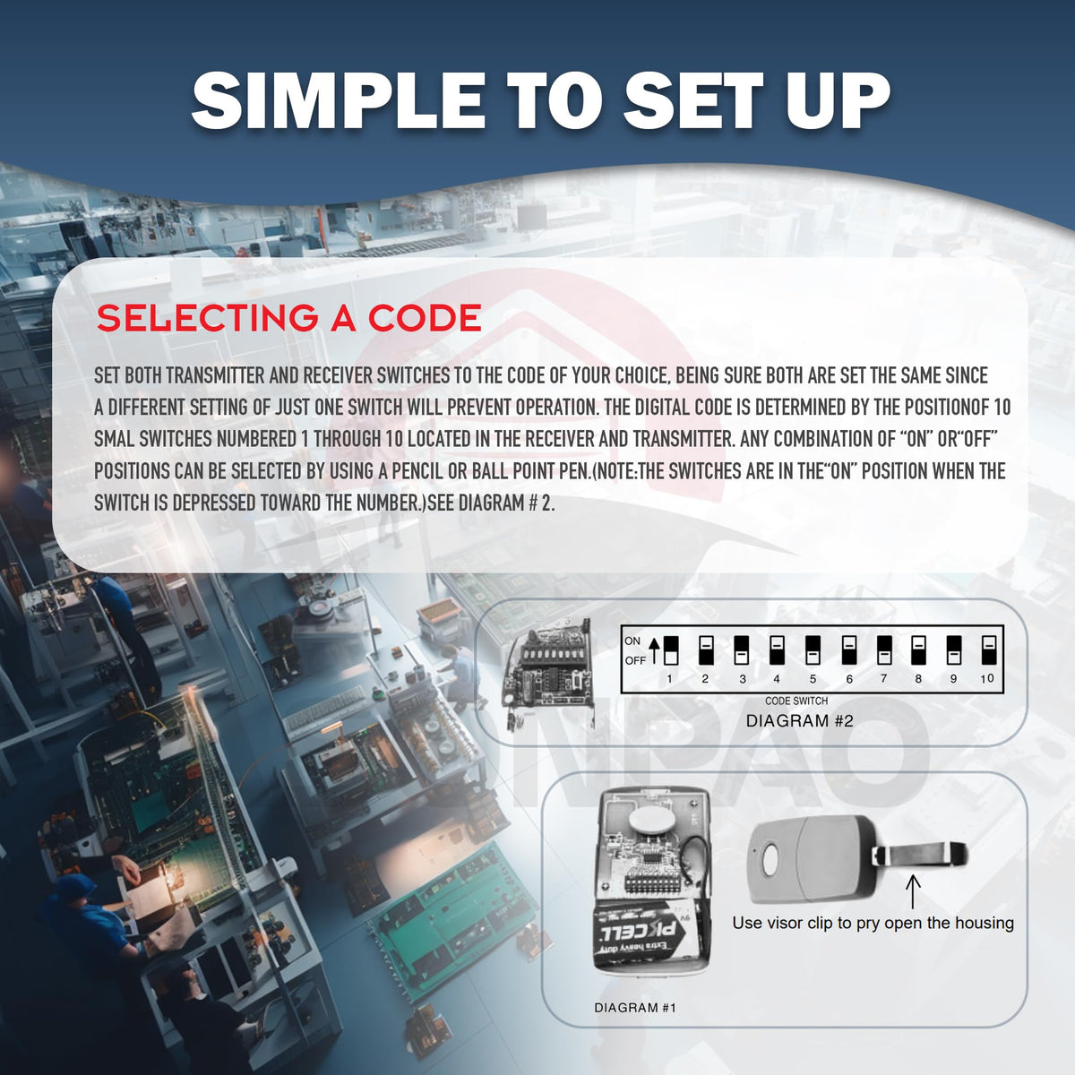 ASONPAO Multicode Remote in-use at gate operation.