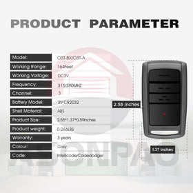 ASONPAO O3T-BX O3T-A remote three-button control