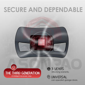 ASONPAO three-button Genie remote enables control of up to three openers