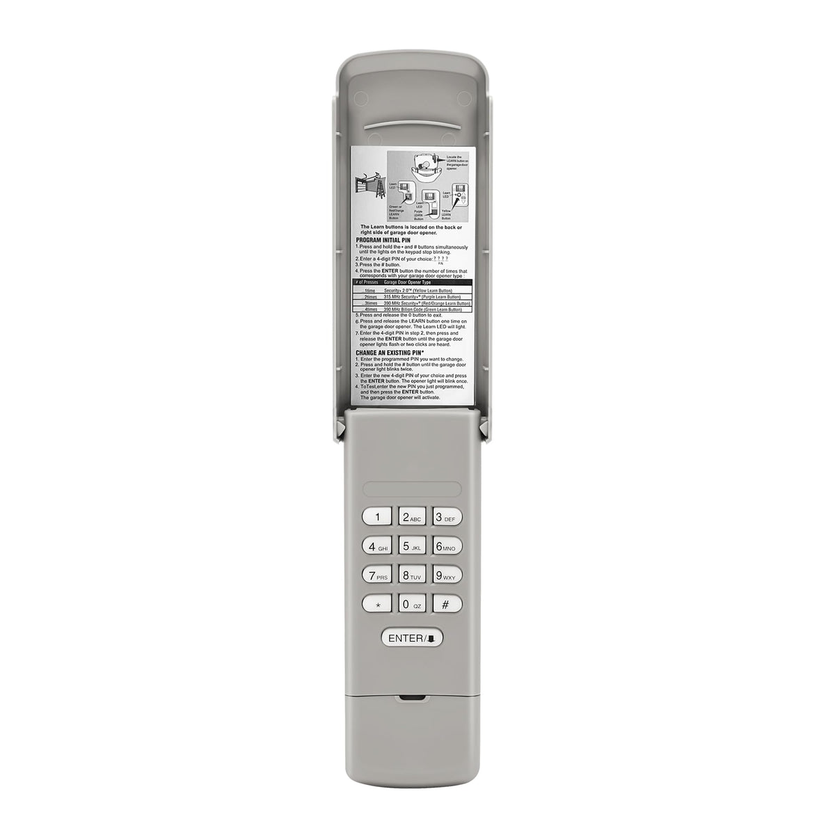 ASONPAO universal wireless keypad mounted on wall for easy garage access