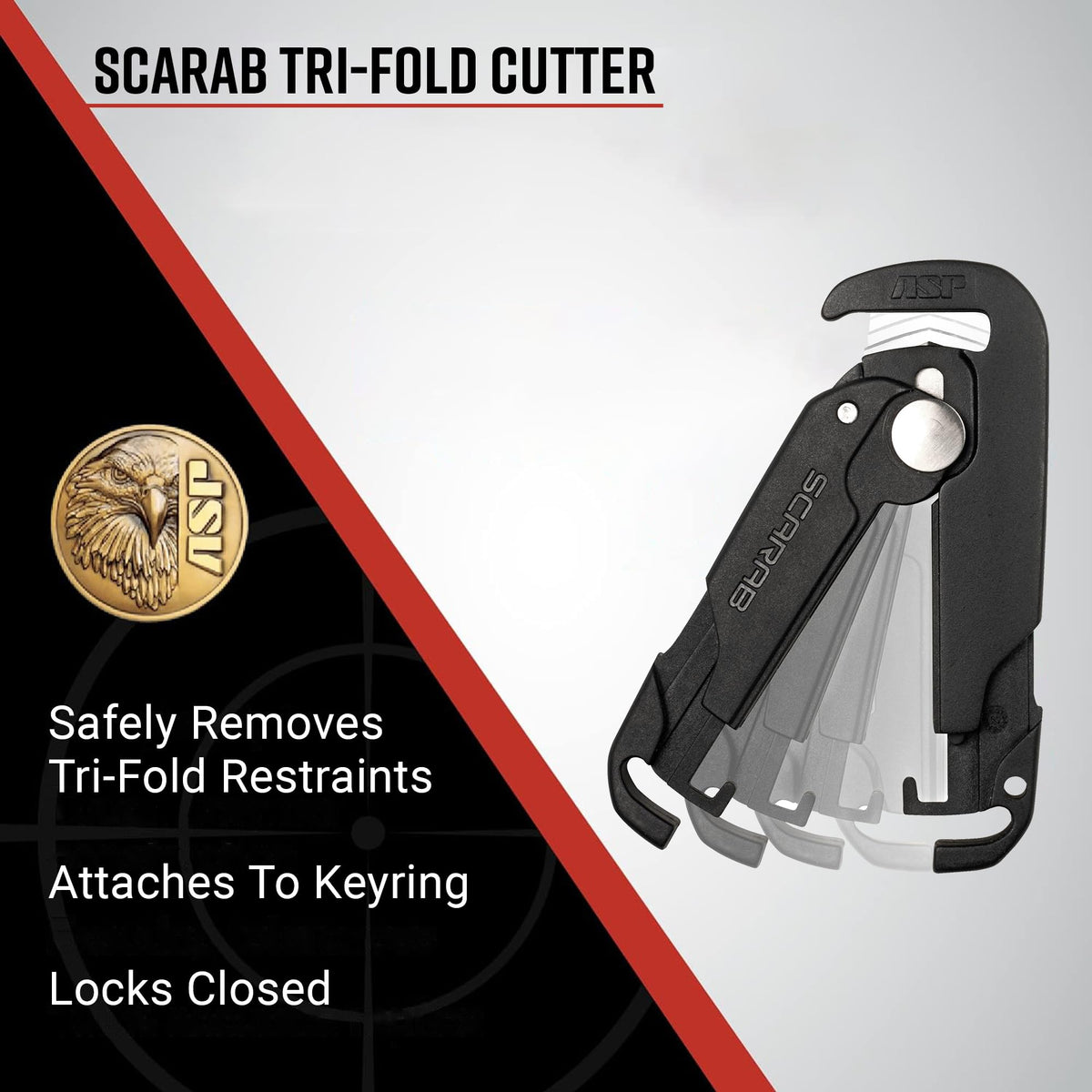 ASP Scarab Cutter with safety guard protects hands during use