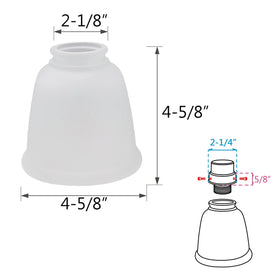 2-1-8 fitter detail compatible with common ceiling and vanity lights.