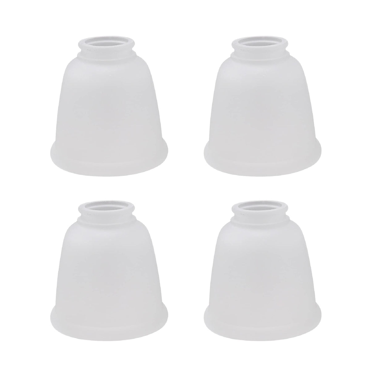 Aspen Creative 23045-4 bell-shaped frosted shade suitable for updated ceiling fixtures.