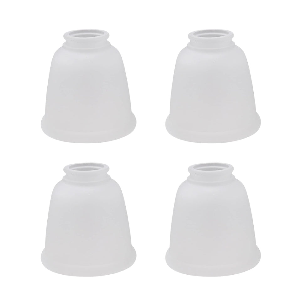 Aspen Creative 23045-4 bell-shaped frosted shade suitable for updated ceiling fixtures.