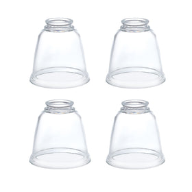 Aspen Creative 23127-4 clear glass bell shade for ceiling fixtures.