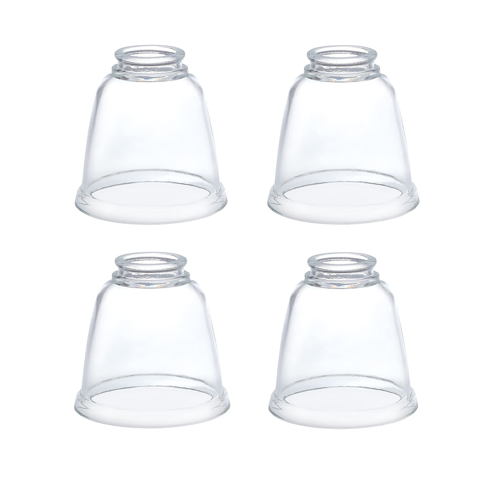 Aspen Creative 23127-4 clear glass bell shade for ceiling fixtures.