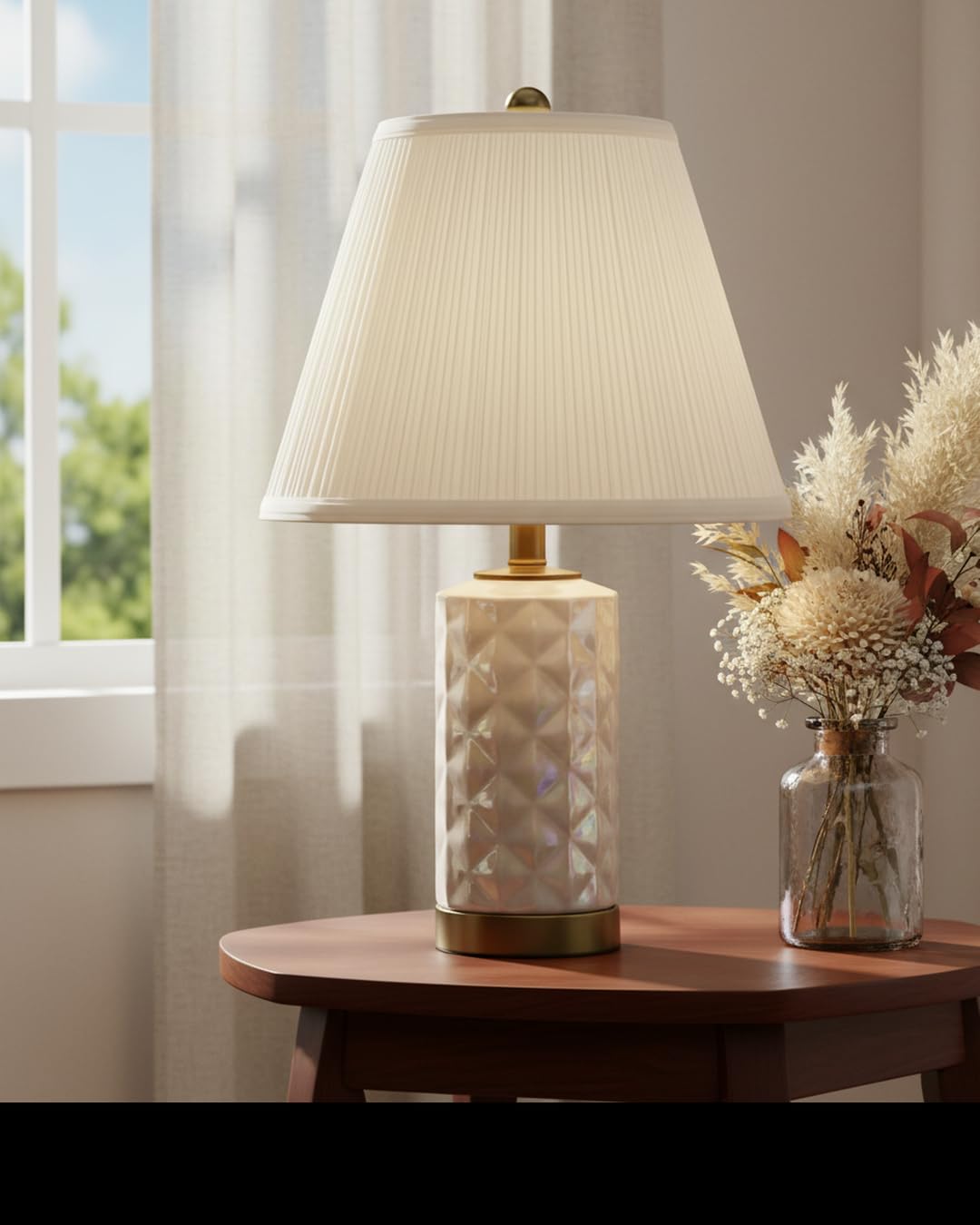 Aspen Creative empire shade complements vintage and modern lamps