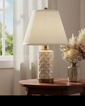 Aspen Creative empire shade complements vintage and modern lamps
