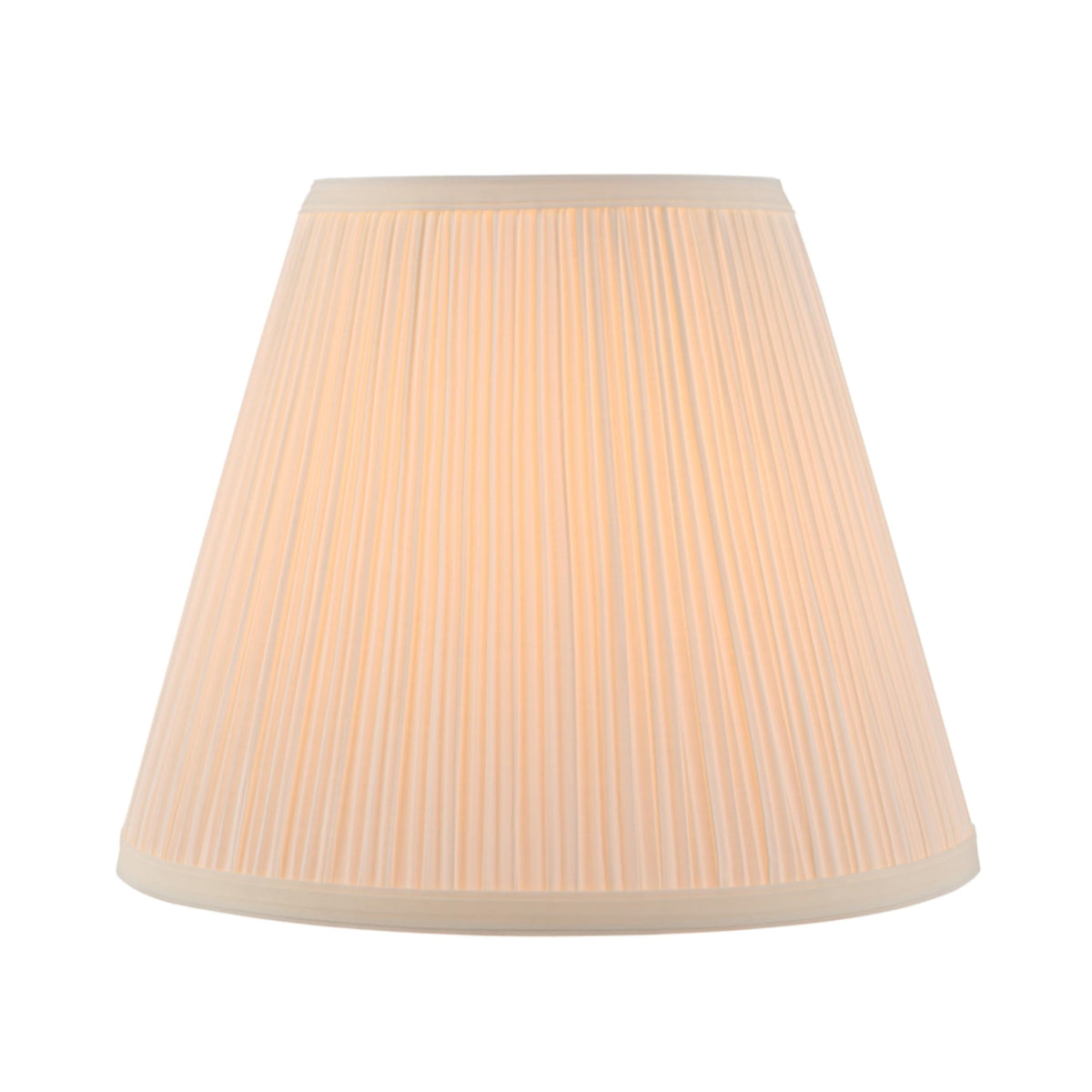 Aspen Creative pleated white fabric shade with soft, even glow