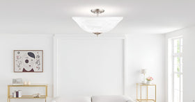 Aspen Creative alabaster shade high-quality glass ensures longevity