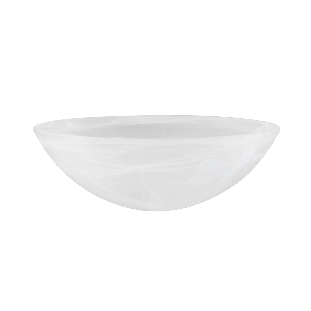 Aspen Creative alabaster shade for torchiere with warm ambient glow.