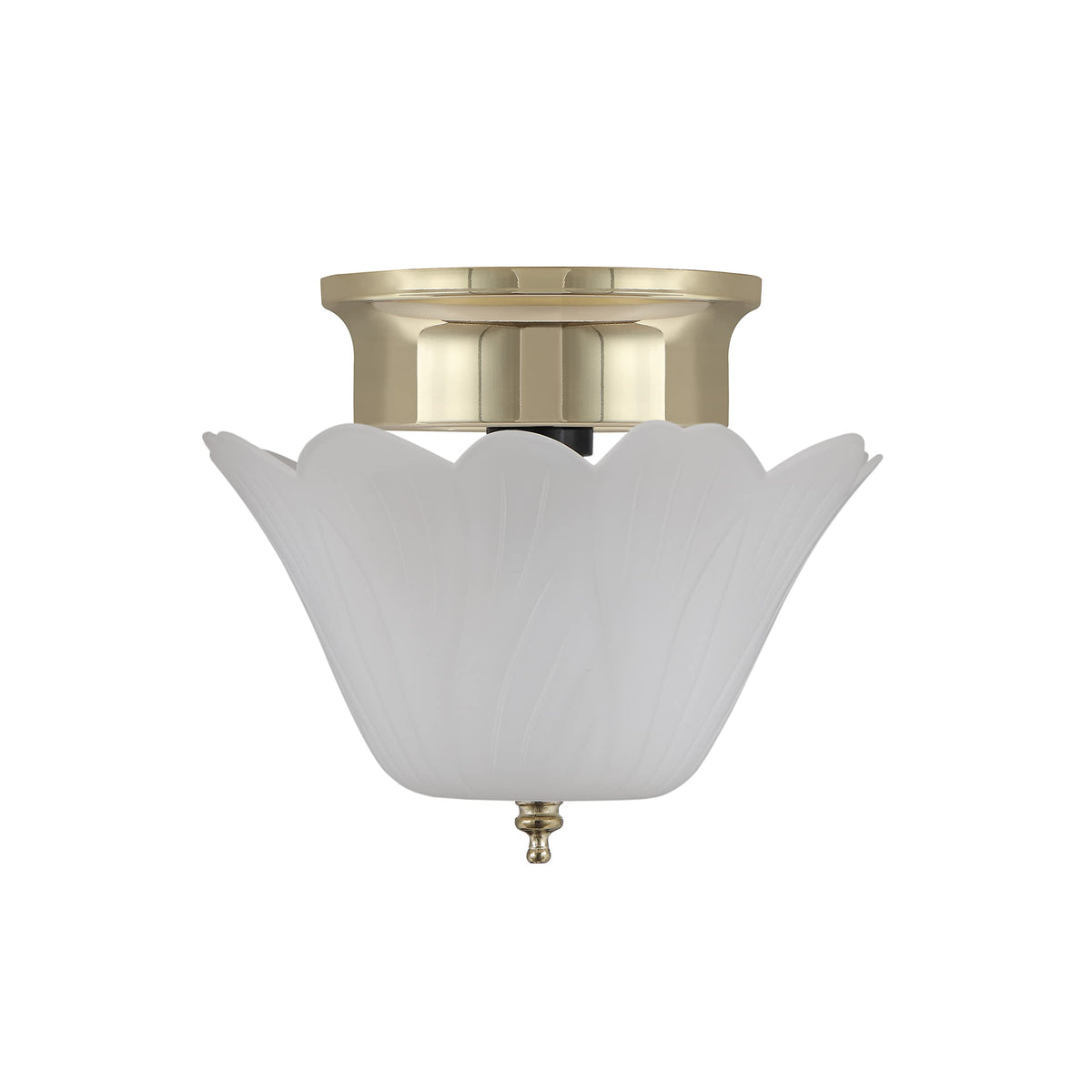 Brass clip-on fitter fits standard bare bulbs for versatile fixtures