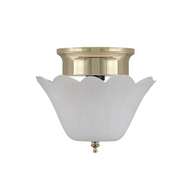 Brass clip-on fitter fits standard bare bulbs for versatile fixtures