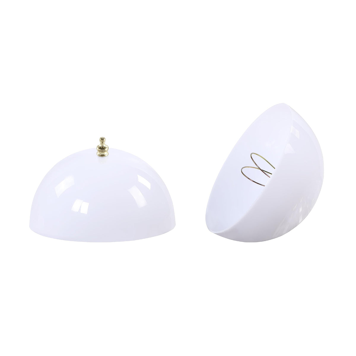 Aspen Creative clip-on dome shade for A-type bulbs adds soft, diffuse light to lamps.