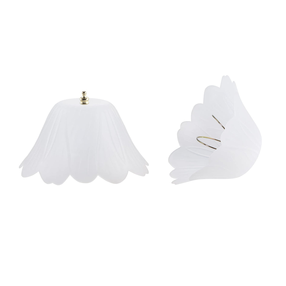 Aspen Creative clip-on tulip shade in white for quick lamp upgrade