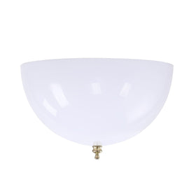Aspen Creative white dome shade enhances chandeliers and sconces with a clean finish.
