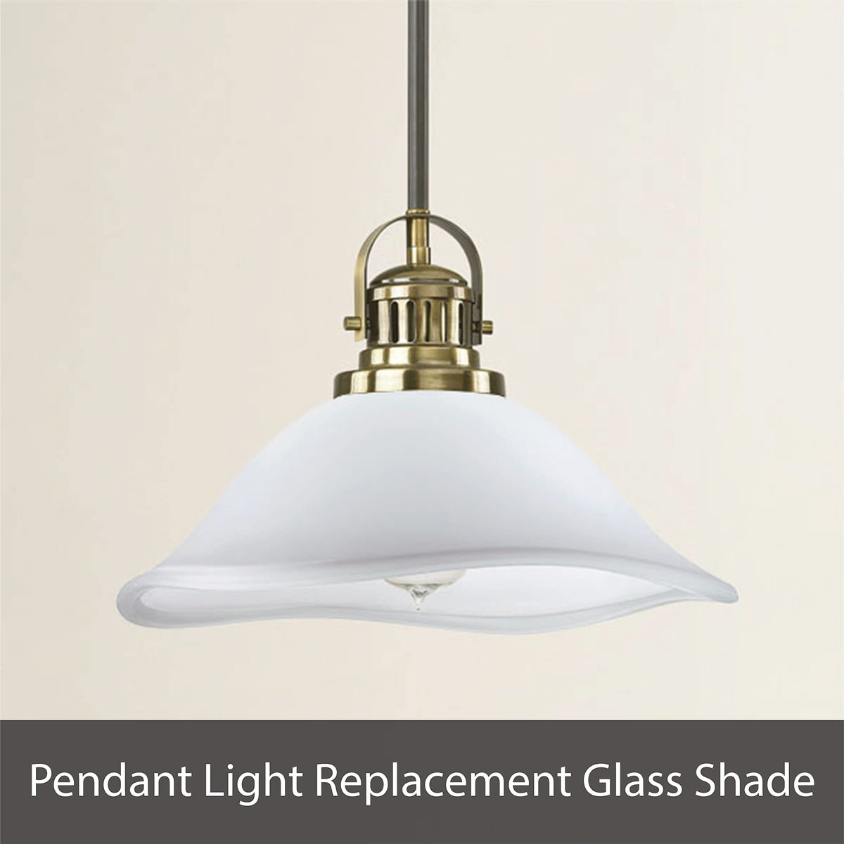 Aspen Creative replacement glass shade for 1-5/8 inch fitter.