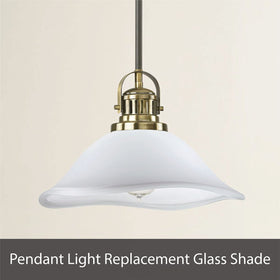 Aspen Creative replacement glass shade for 1-5/8 inch fitter.