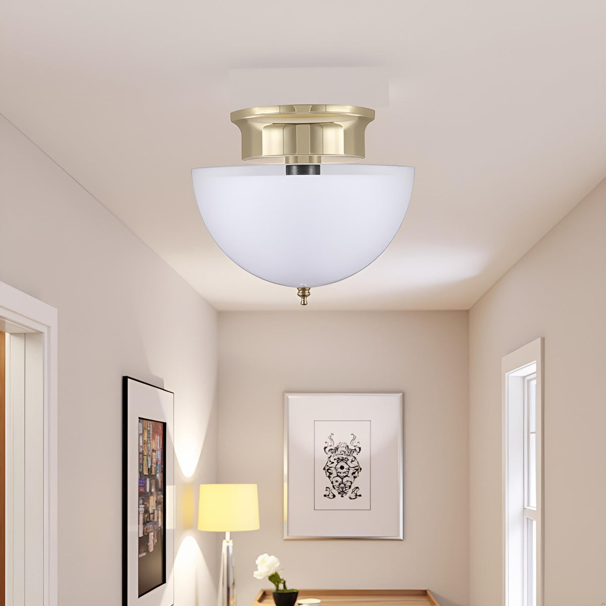 Aspen Creative two-pack dome shades ideal for replacement or multi-room lighting.