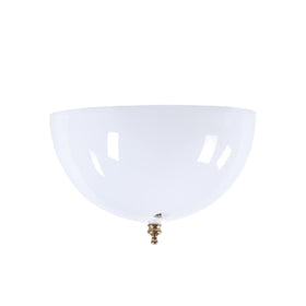 Two-pack white dome shades ready for replacement and versatile lighting options.