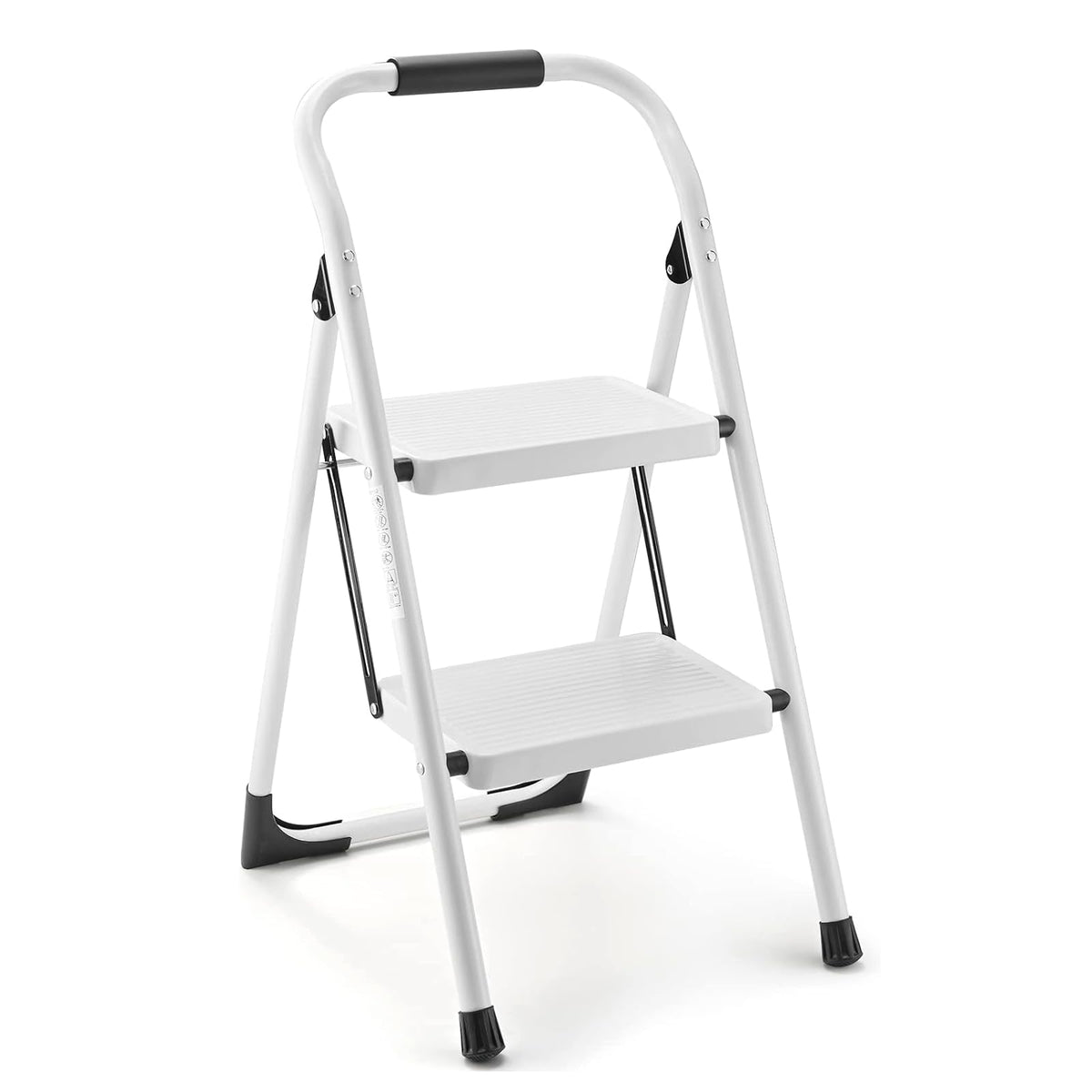 ASPERLAD 2-Step folding stool top pedal for easy reach in the kitchen