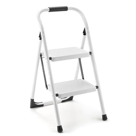 ASPERLAD 2-Step folding stool top pedal for easy reach in the kitchen