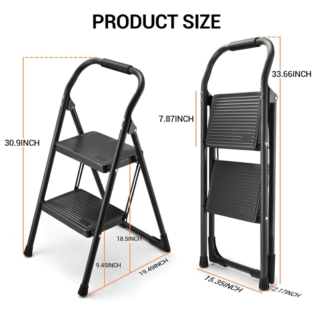ASPERLAD ergonomic top pedal and handle for effortless one-handed carry.