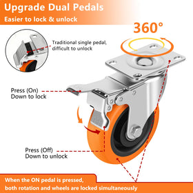 ASRINIEY heavy-duty brackets and ABEC-7 bearings support up to 1200 pounds.