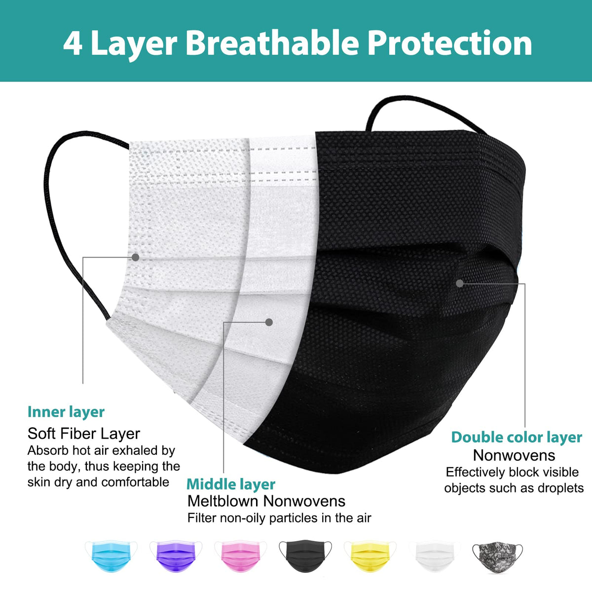 Assacalynn wide-earloops for comfortable, secure fit during long wear