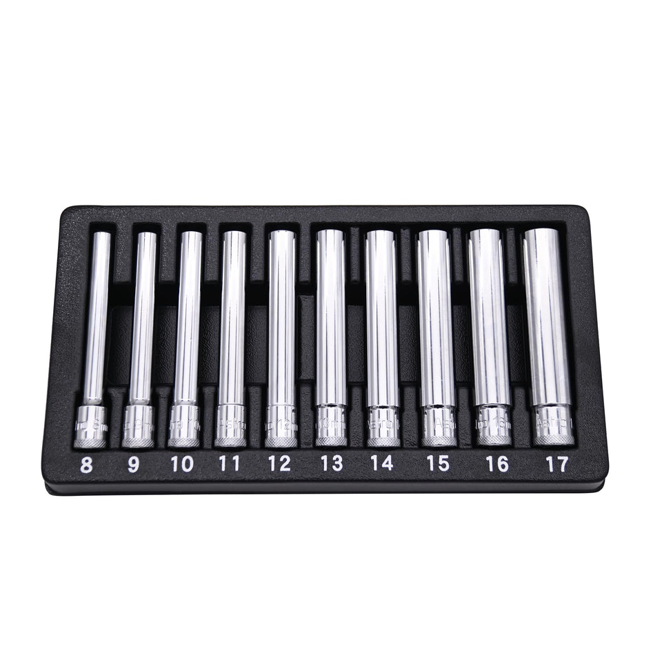 Astro Tools 4110 deep socket set for 3/8 drive with deep access in tight spaces.