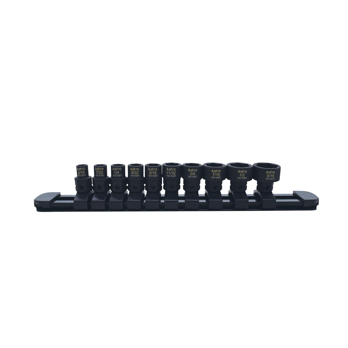 Astro Tools 78110 low-profile nano sockets reach tight spaces for SAE fasteners.