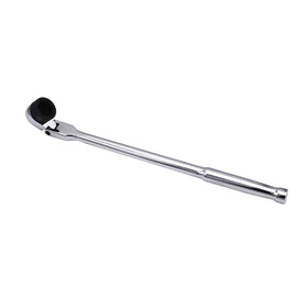 Astro Tools 78345 long flex head ratchet wrench angled view, showing nano socket compatibility.