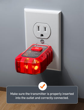 AstroAI audio-visual alerts beep and flash for precise breaker identification.