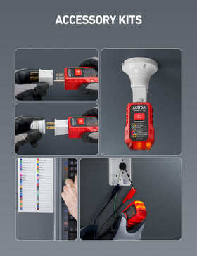 AstroAI EVA carry case keeps adapters and tester organized for on-the-go use.