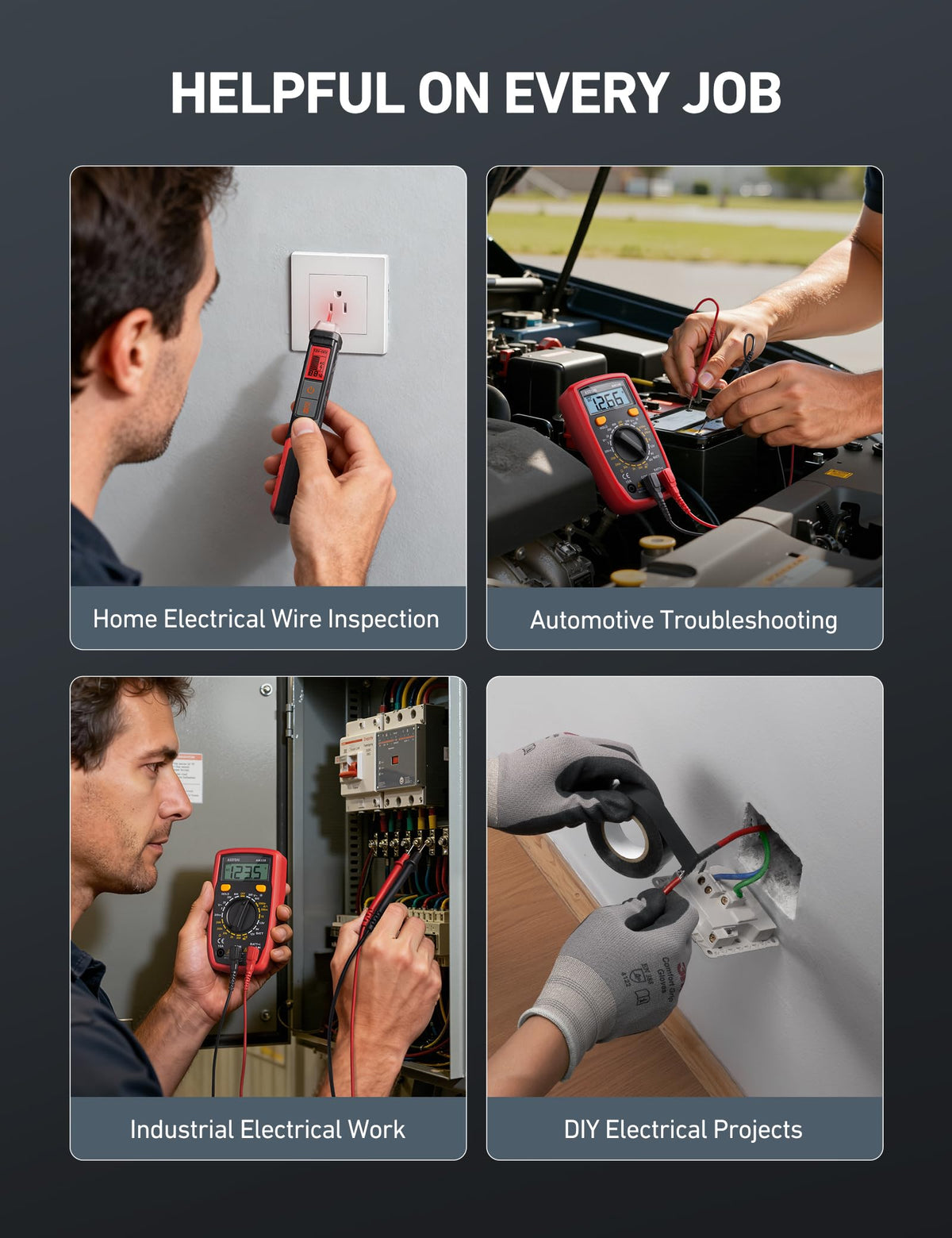 AstroAI ETK1 electrical tape roll provides durable insulation for wiring.