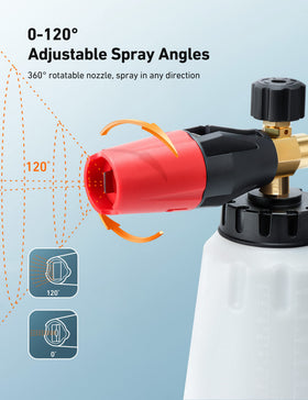 AstroAI 0-degree nozzle delivers a precise, dense jet for targeted cleaning