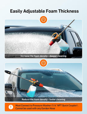 AstroAI 15-degree nozzle covers broad area for quick foam coverage